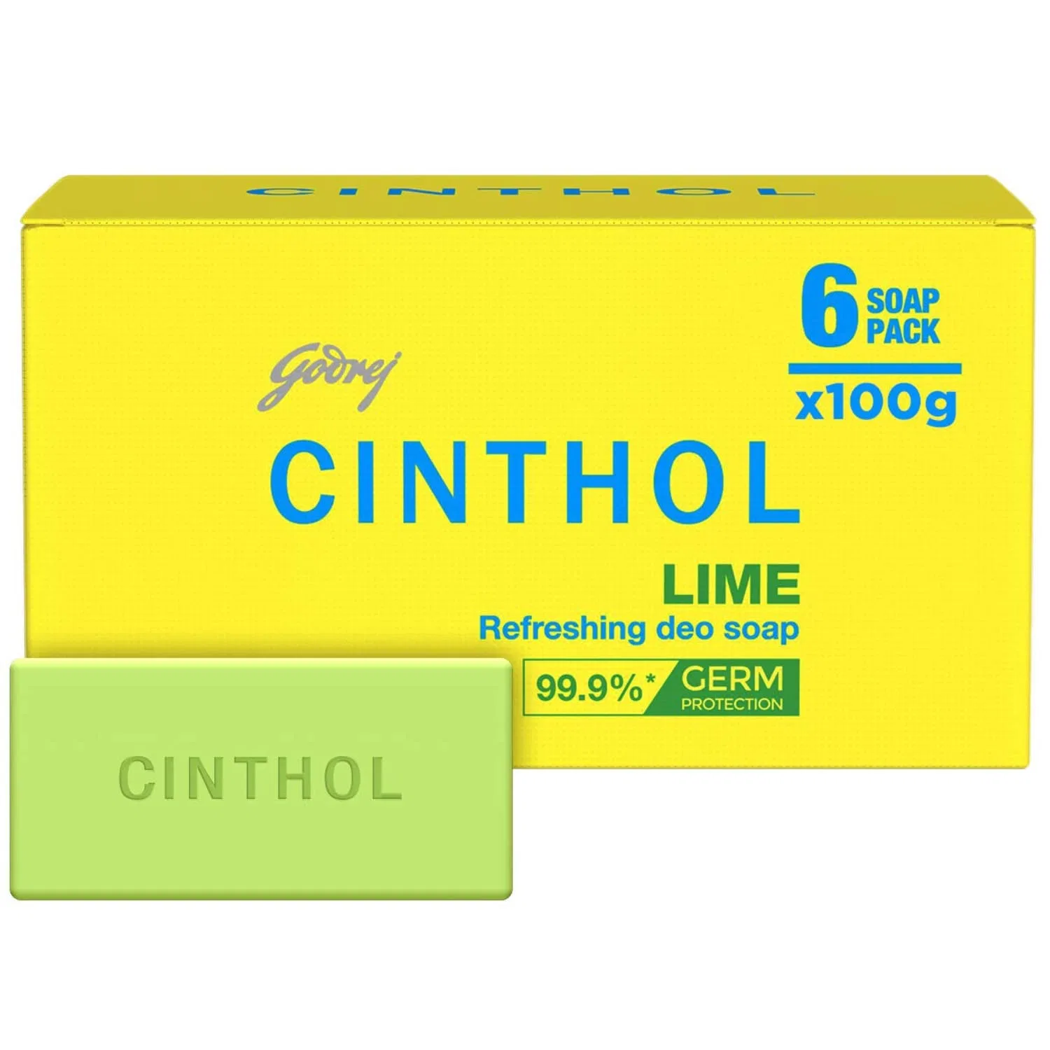 Мыло твердое Cinthol Lemon, 100г, набор 6 шт