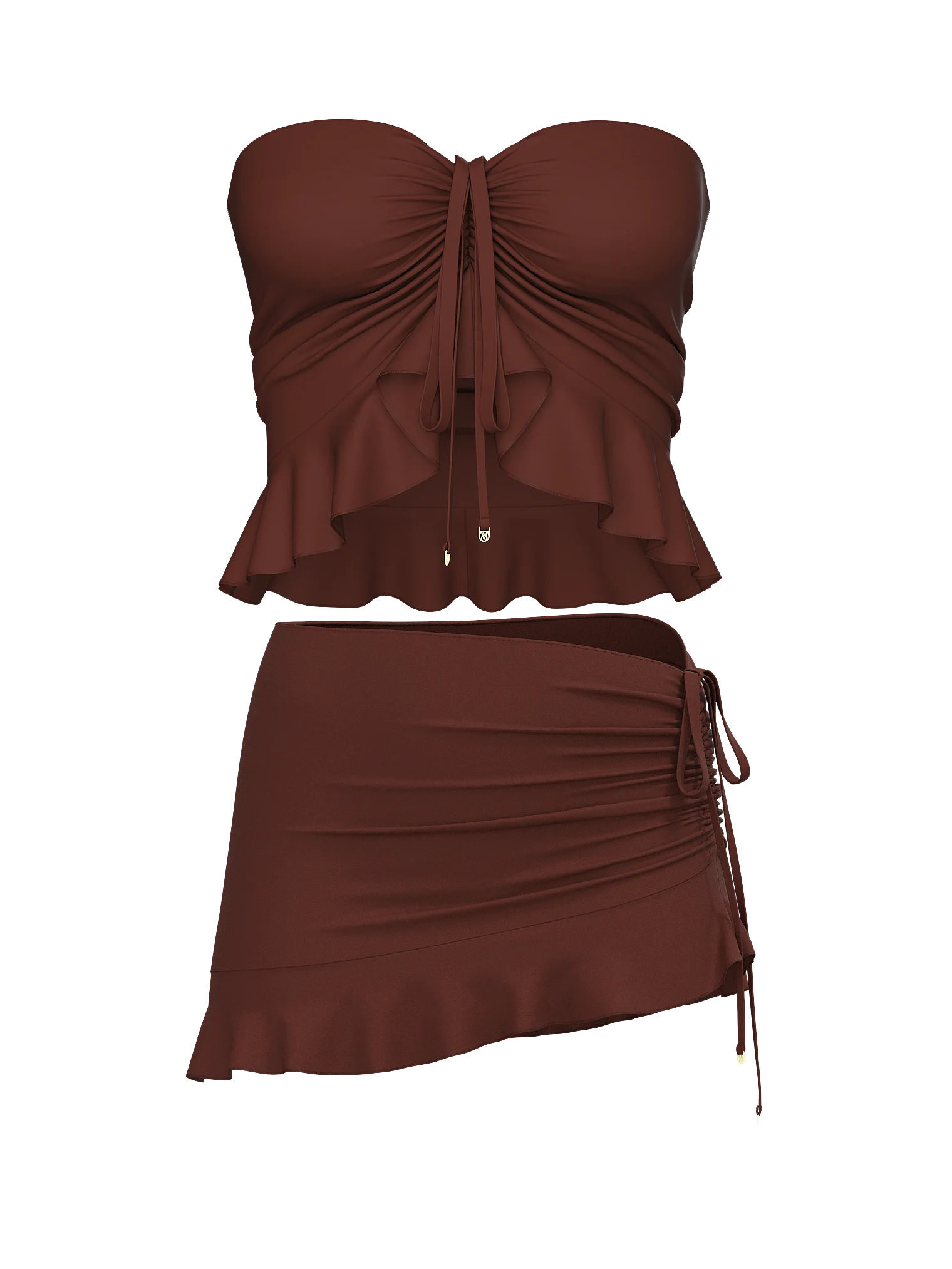 

Юбка Victoria's Secret Swim Beachwear Convertible, коричневый