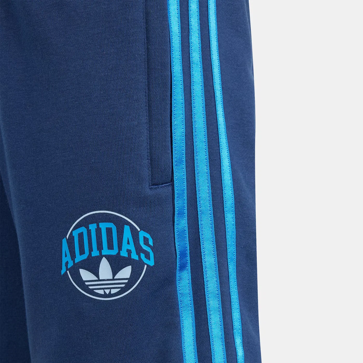 Шорты из футера с застежкой-молнией VRCT Adidas Originals, темно-синий — фото 3