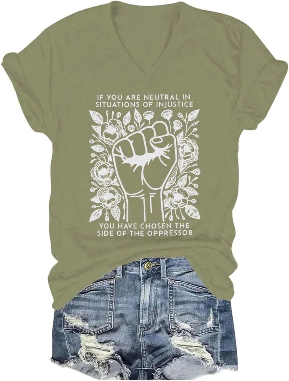 Футболка поло с V-образным вырезом и полосками Unisex, Green