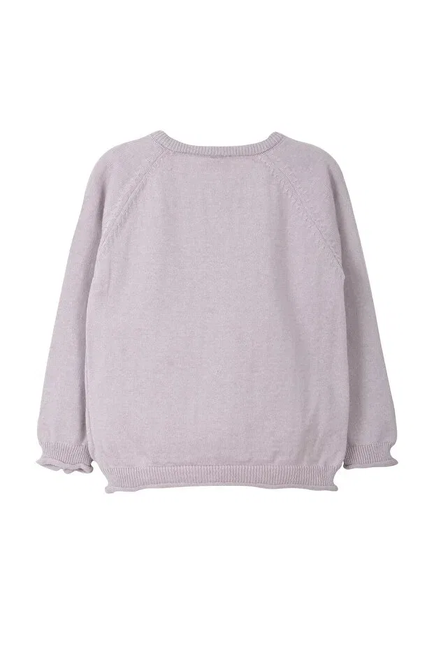 Детский вязаное ажурное кардиган для девочек Minora, Lilac — фото 3