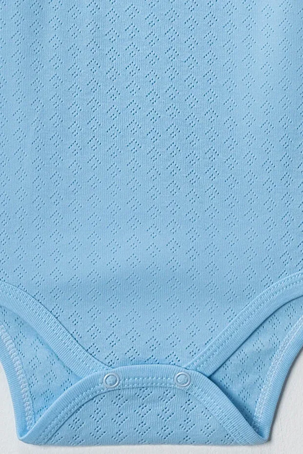 Детское боди-комбинезон с застежками на кнопках Honeycomb Cembebe, Blue — фото 4