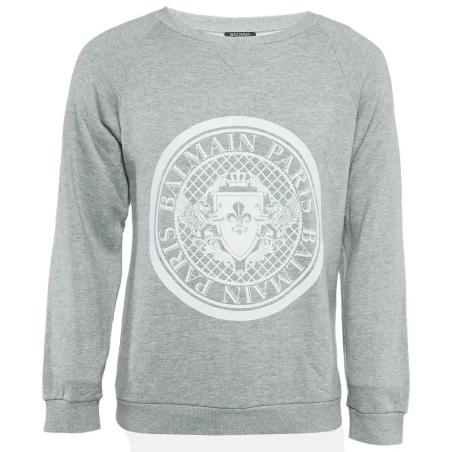 Мужской свитшот с принтом Balmain, Grey