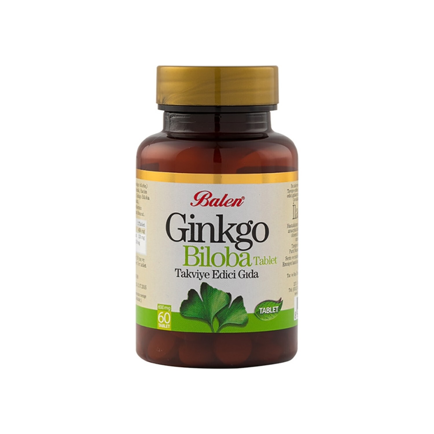 

Активная добавка Balen Ginkgo Biloba Capsules, 60 капсул, 600 мг