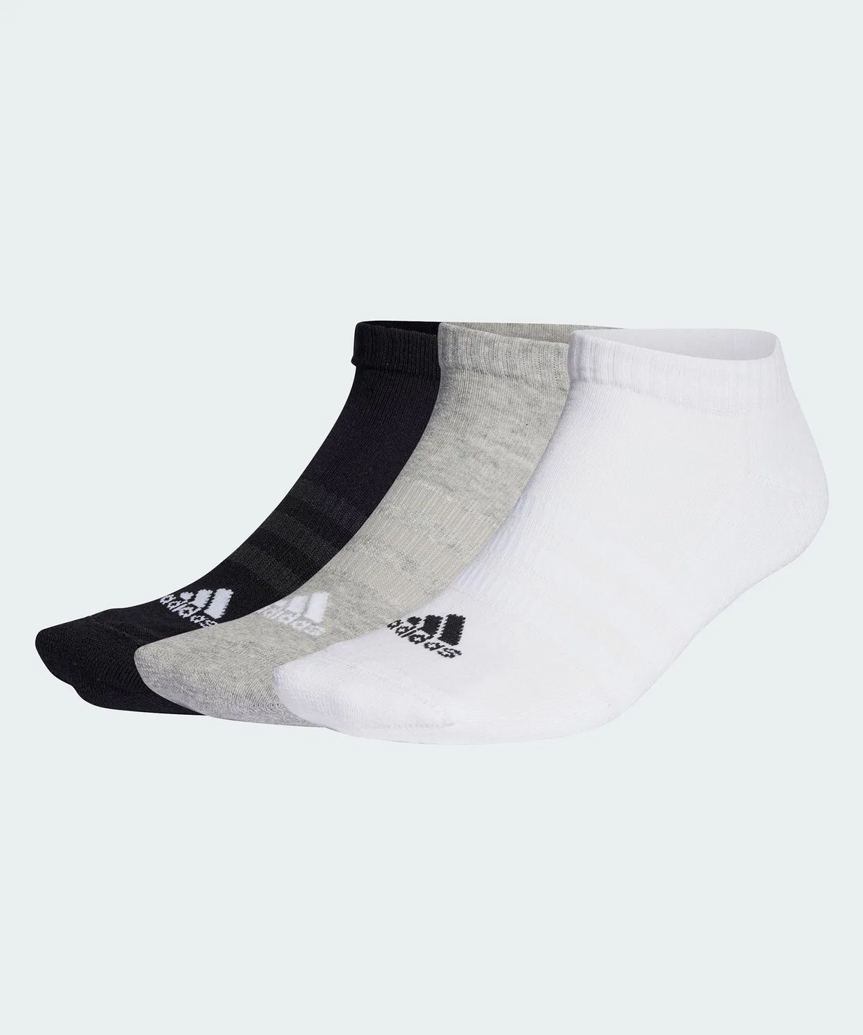 Спортивные носки с поддержкой свода стопы, комплект из 3 пар Adidas, Grey/White