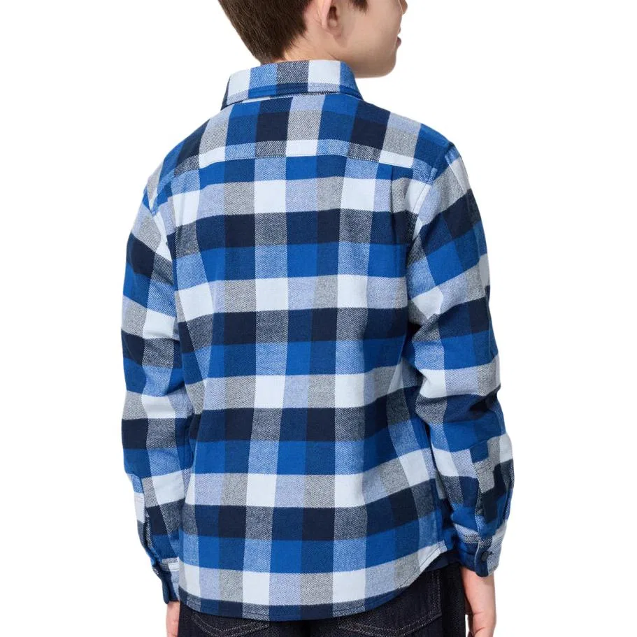 Детская рубашка с отложным воротником UNIQLO, Royal Blue — фото 4