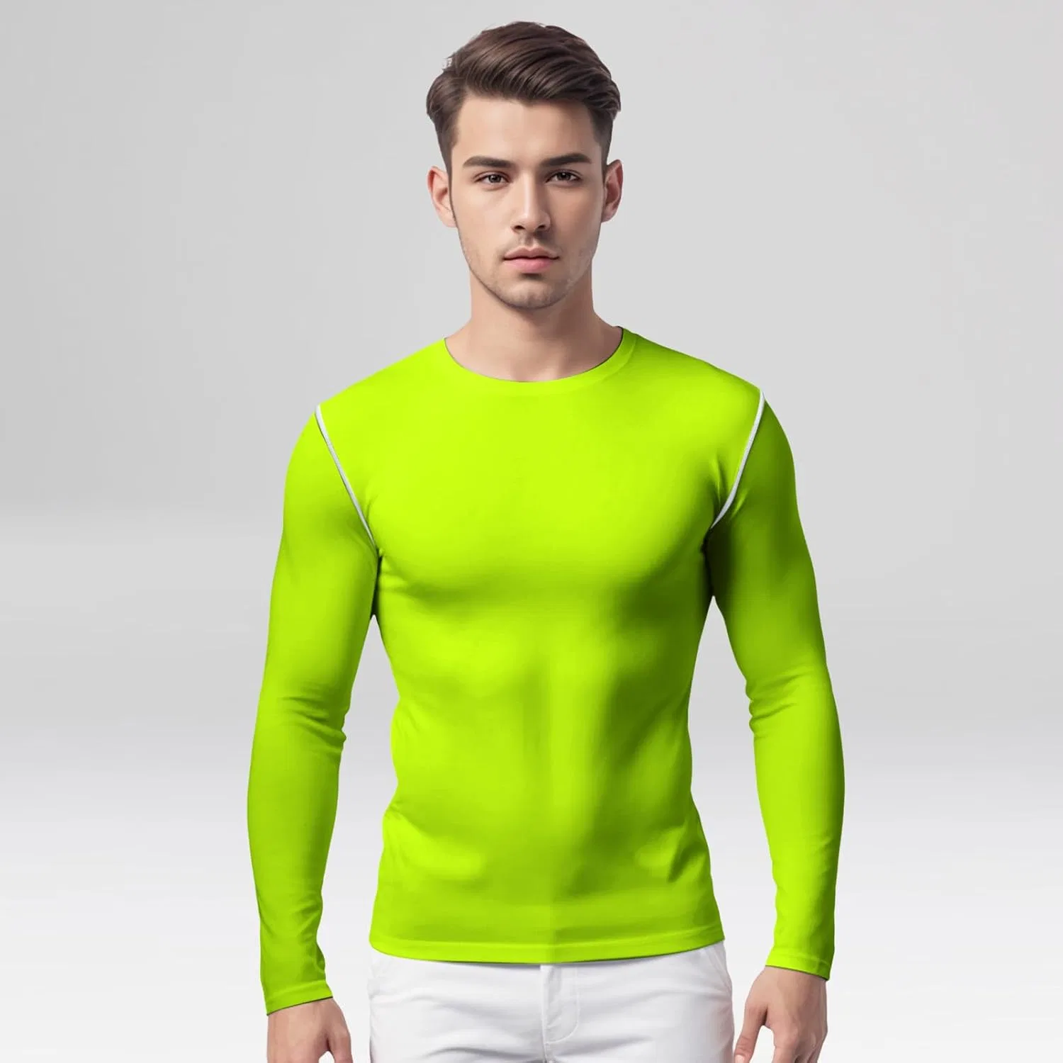 Мужская спортивная футболка с длинным рукавом Athletic, Green — фото 2
