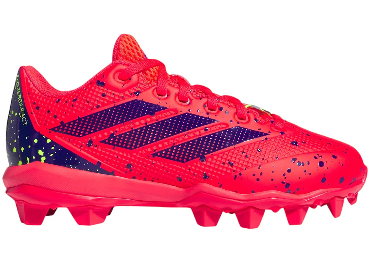 Детские бутсы с шипами Molded Rubber 2.0 BSB Adidas, Lucid Red Lucid Blue Lucid Lemon