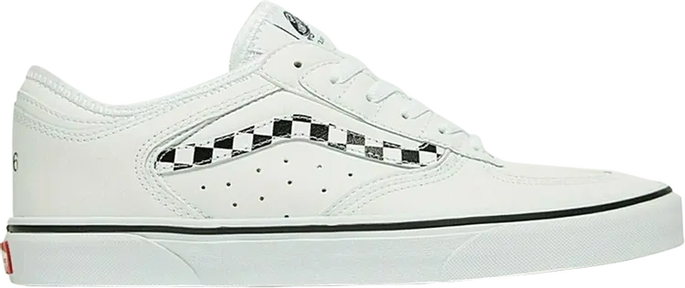 

Кеды Vans Rowley Classic Checkerboard Sidestripe - White Black, белый
