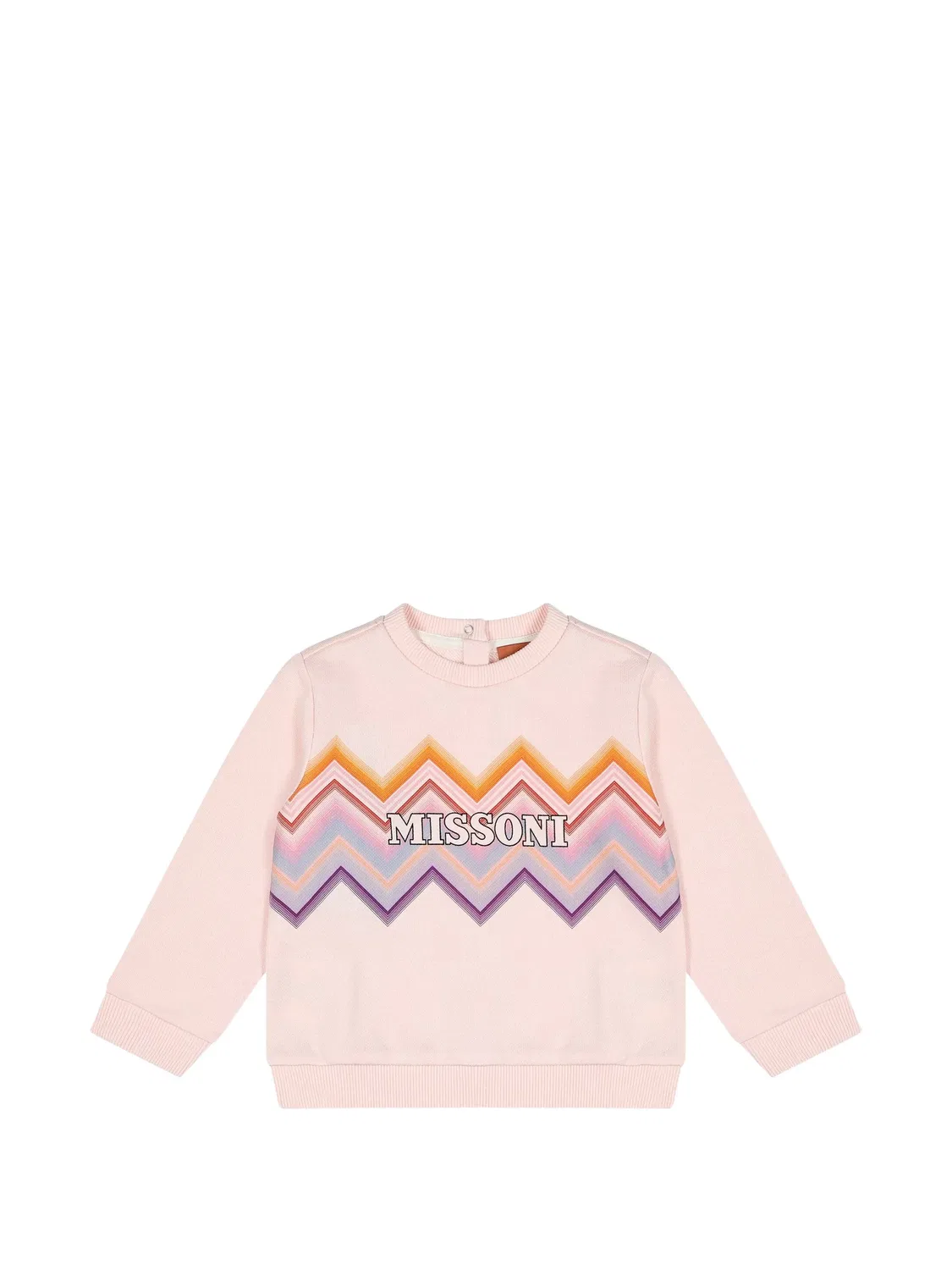 Свитшот с принтом зигзаг и логотипом Missoni, розовый