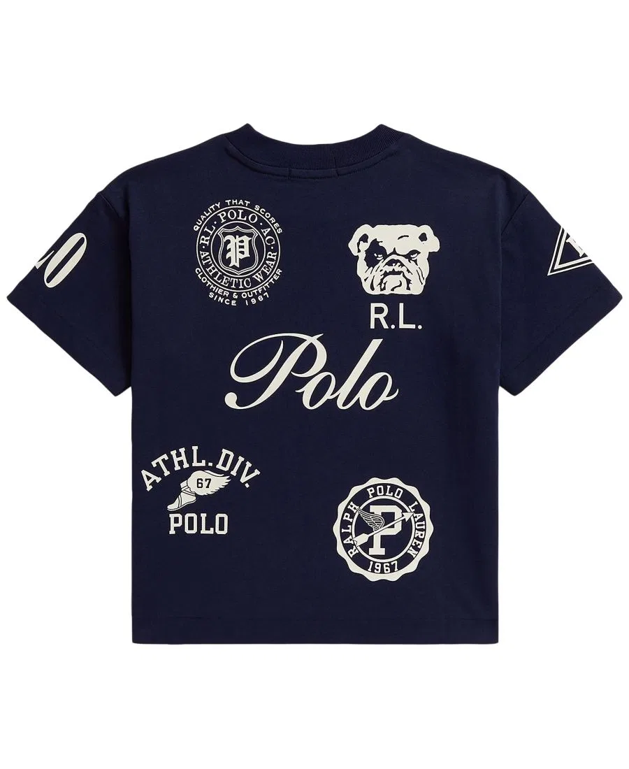 Футболка оверсайз с принтом Polo Ralph Lauren, Refined Navy — фото 4