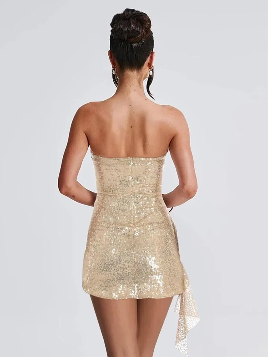 Женское платье с пайетками для выпускного вечера Bodycon, Chocolate — фото 2