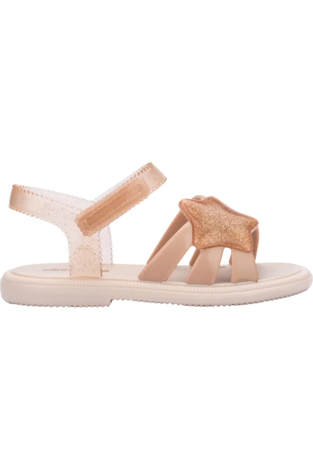 Сандалии детские с блестками Hip Sky Mini Melissa, Beige/Glitter — фото 2