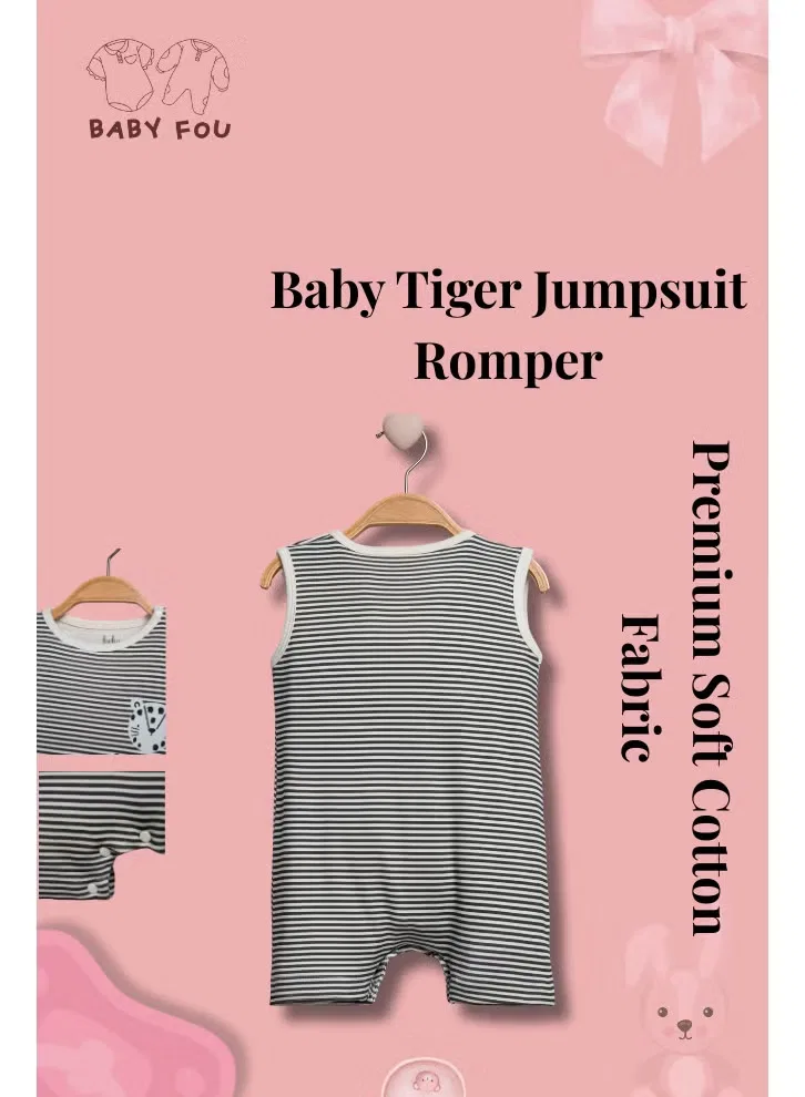 Боди-комбинезон с принтом тигра Baby Fou
