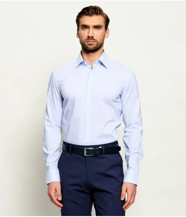 Мужская рубашка slim fit P-HANK-K-261 BOSS, синий