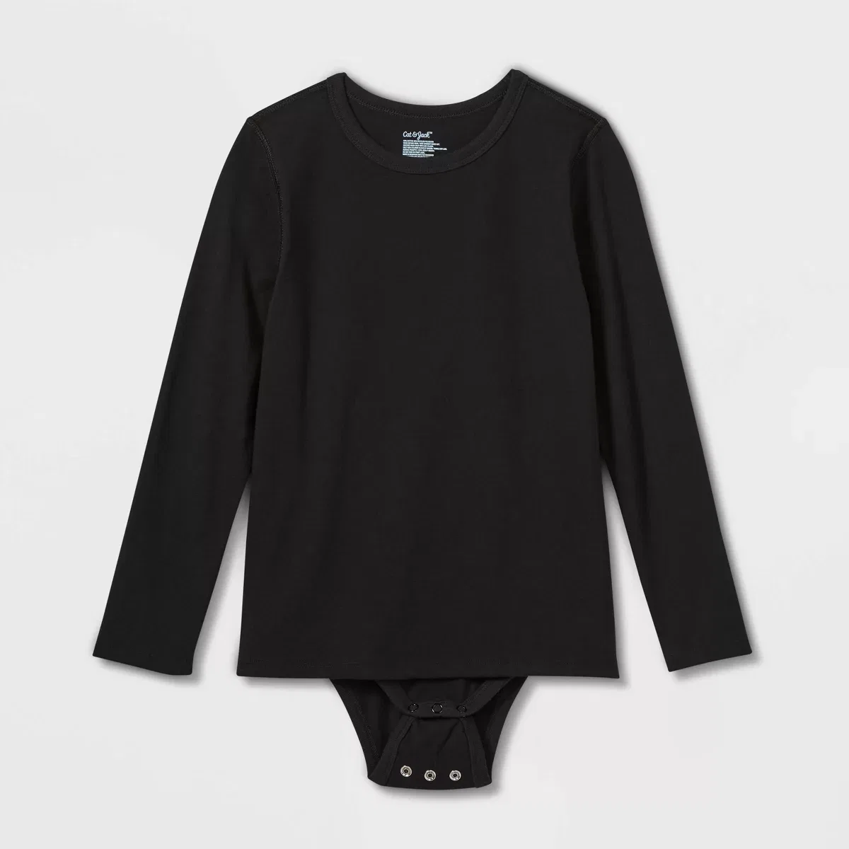 Детский адаптивный боди с длинным рукавом GIRLS 4-16 SEPARATES, Black