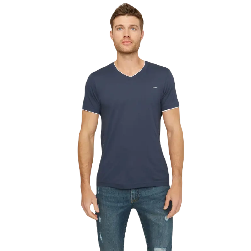 

Футболка Guess Factory Armin V-Neck, синий