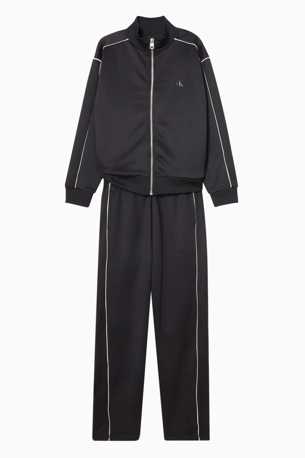 Штаны спортивные хлопковые Piping Sweatpants Calvin Klein, черный — фото 2
