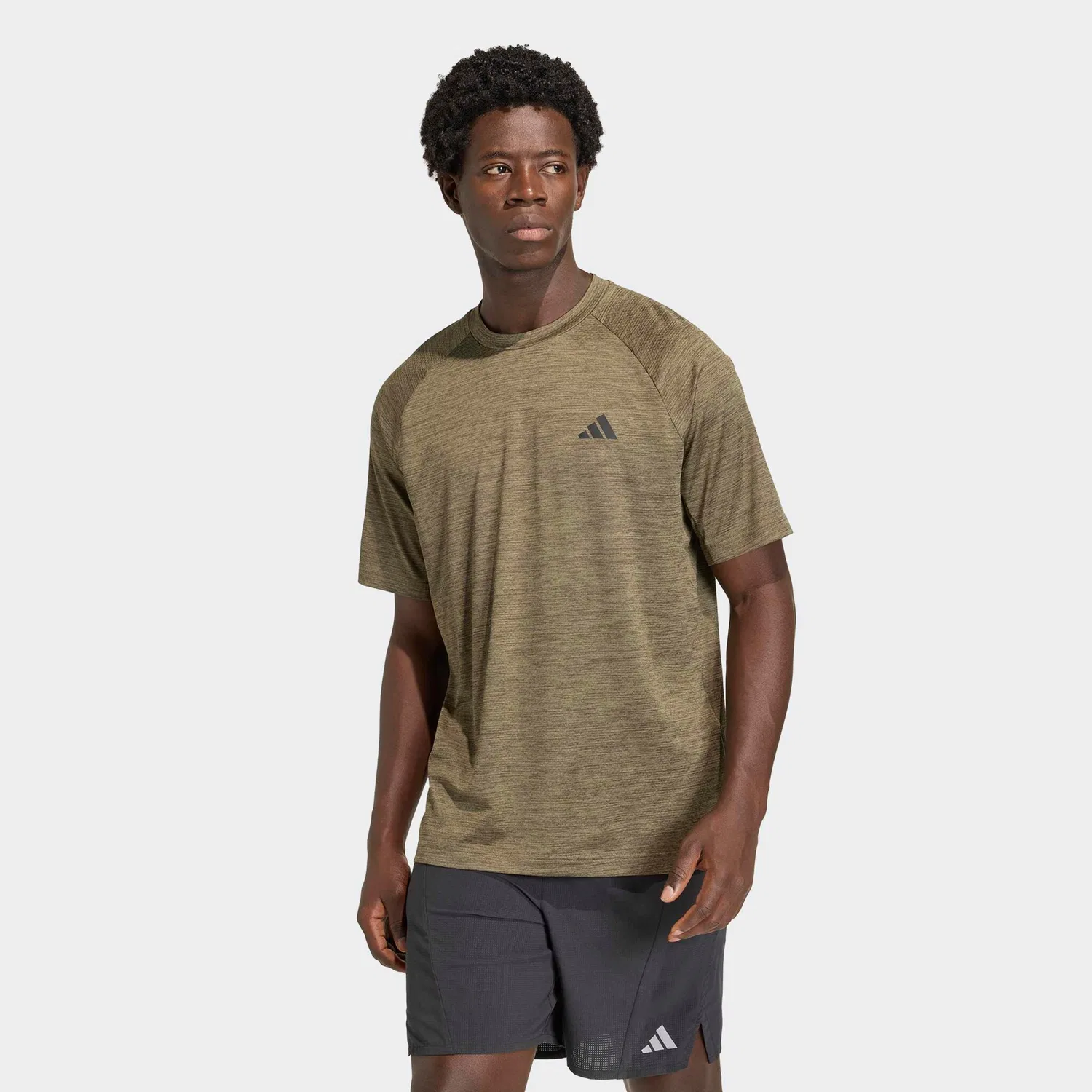 Мужская тренировочная футболка Tech Essentials Adidas Performance, Olive Strata/Shadow Olive