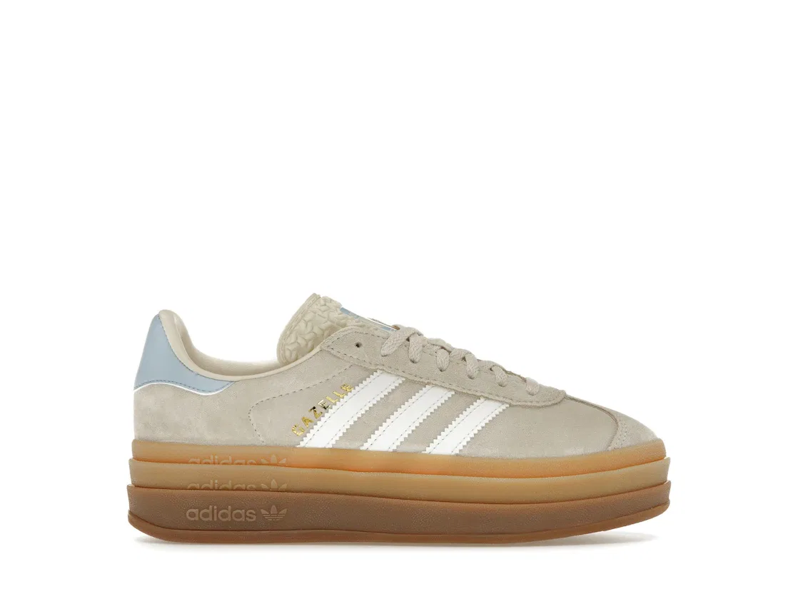 Детские кроссовки на платформе Gazelle Bold Adidas, Wonder White/Cloud White/Clear Sky