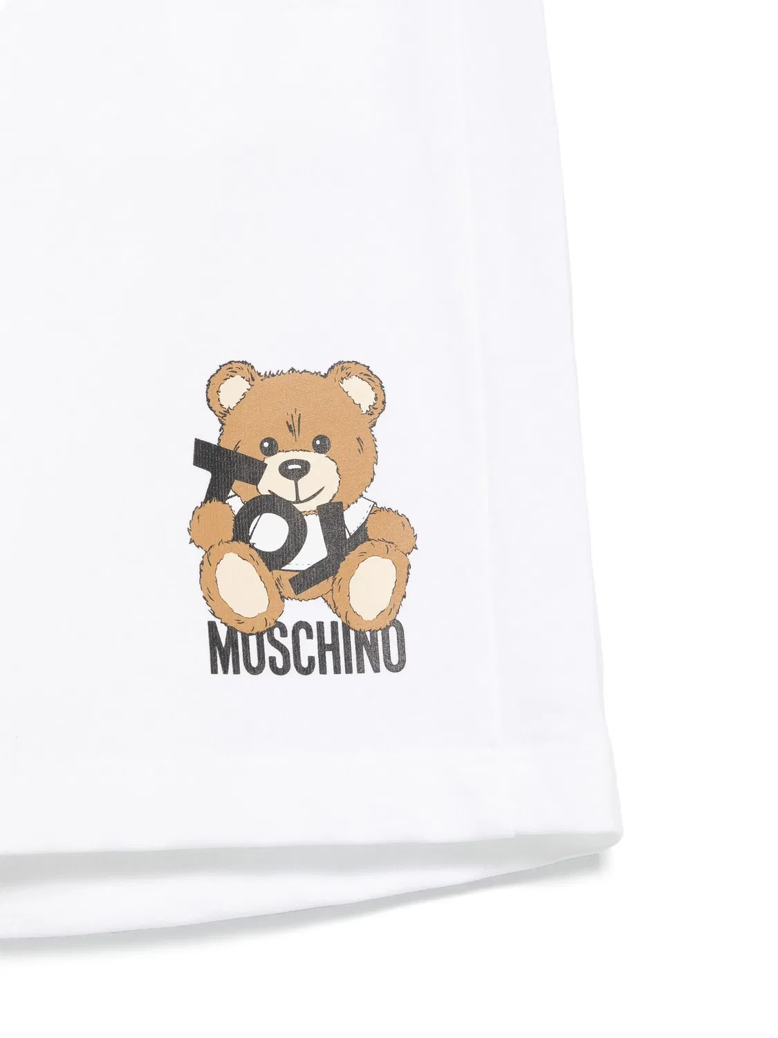 Шорты для мальчиков из 100% хлопка Moschino, белый — фото 3