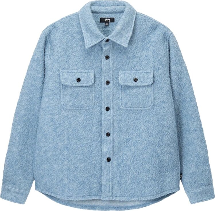 

Рубашка Stussy Casentino Wool Cpo Shirt 'Light Blue', синий
