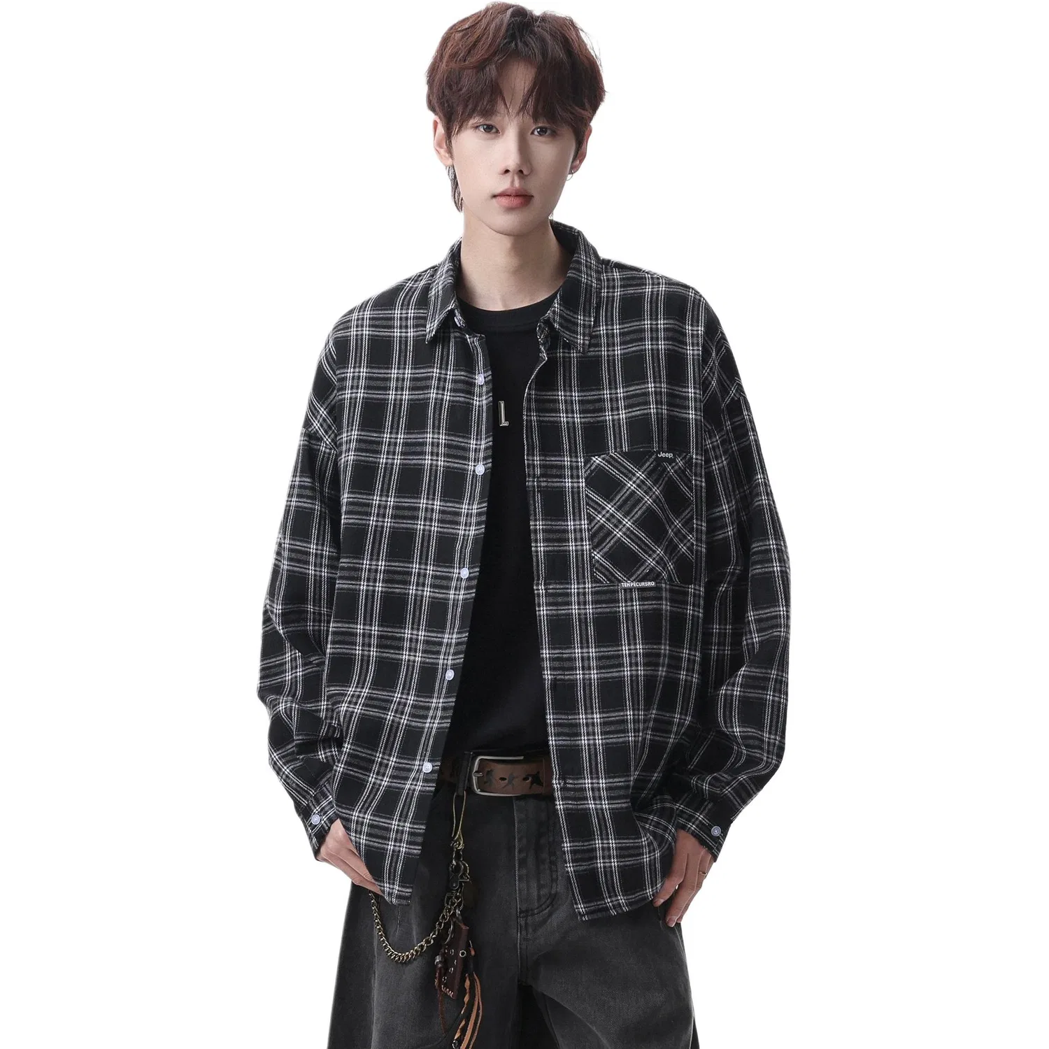 Детская рубашка с длинным рукавом, модель Straight Fit, Jeep, Blue — фото 3