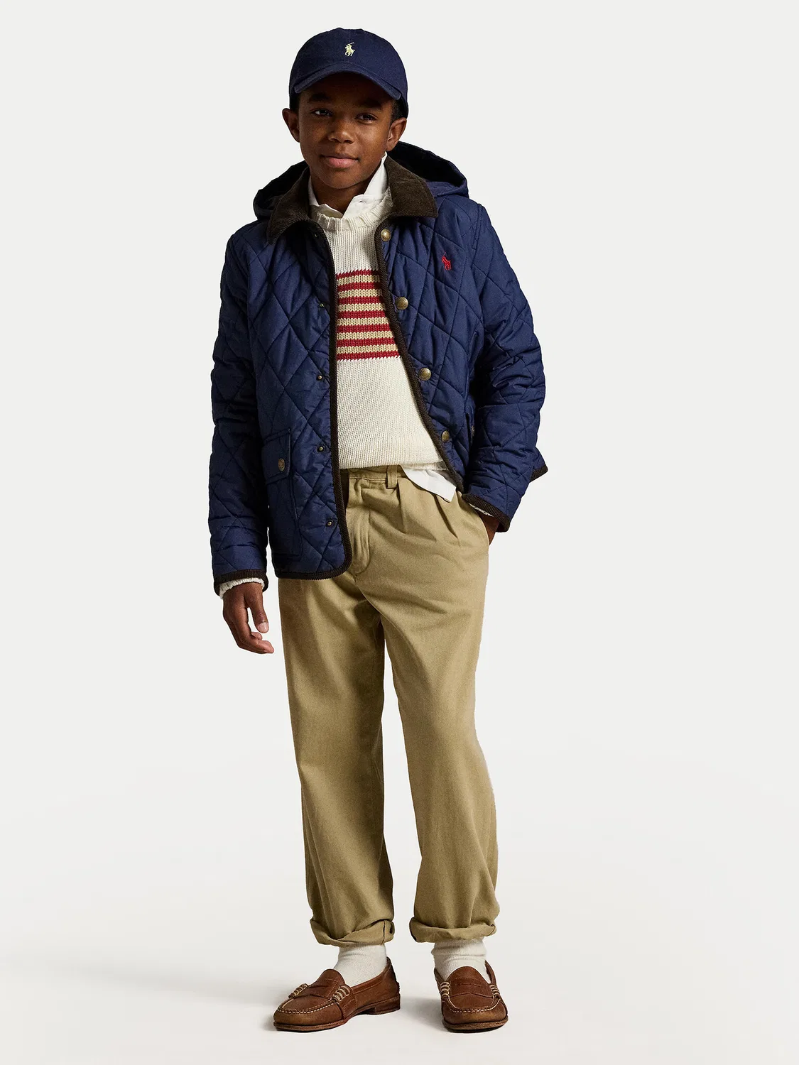 Пуловер стандартного кроя для мальчика Polo Ralph Lauren, белый — фото 2