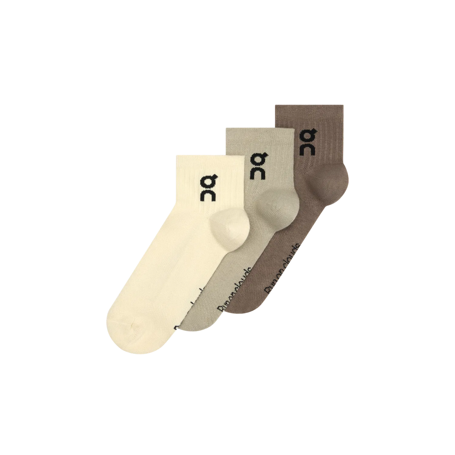 Детские носки с логотипом, комплект из трех пар, Logo Sock Mid 3P, On, Hare Brume