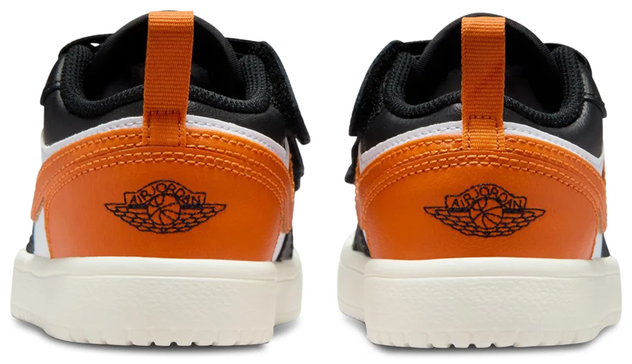 Кроссовки для мальчиков AJ 1 Low Jordan, черный/оранжевый — фото 3