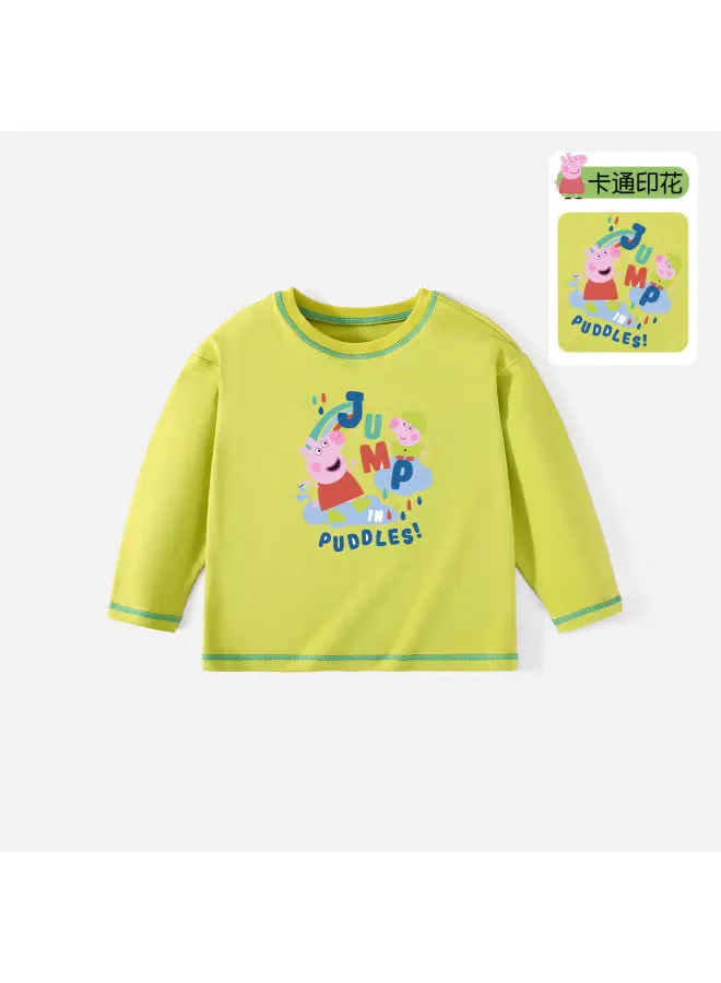Лонгслив с принтом Peppa Pig, лимонно-зеленый — фото 2