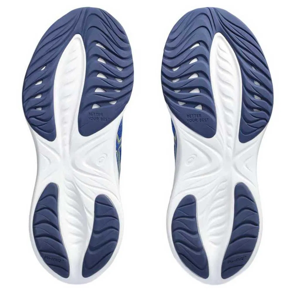 Детские кроссовки для мальчиков беговые Gel-Cumulus 25 GS ASICS, Illusion Blue Glow Yellow — фото 2