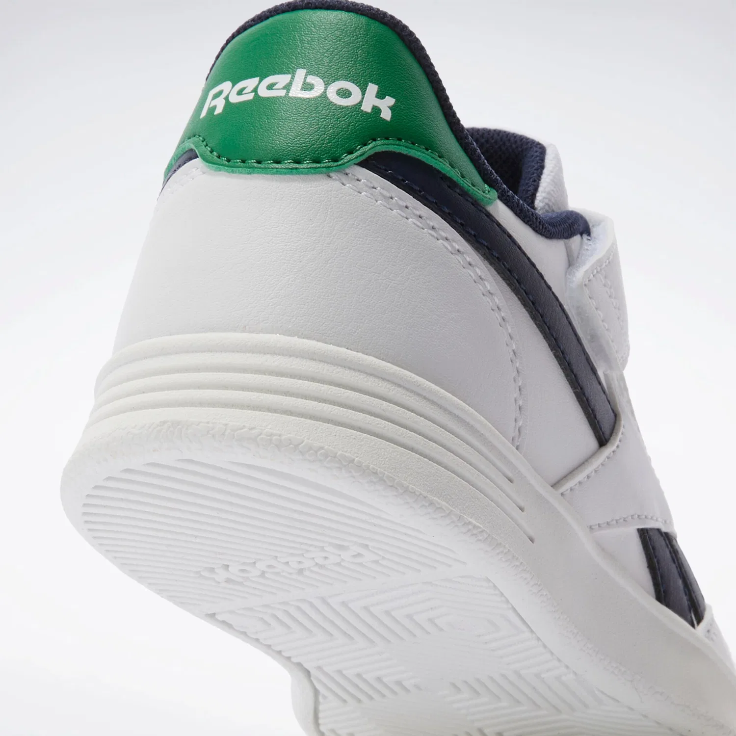 Детские кроссовки на шнуровке Reebok Classic, FTWRWHITE/VECTORNAVY/GLENGREEN — фото 3