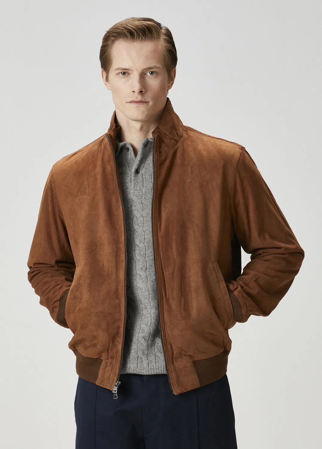 Куртка из замши Polo Ralph Lauren, brown — фото 2