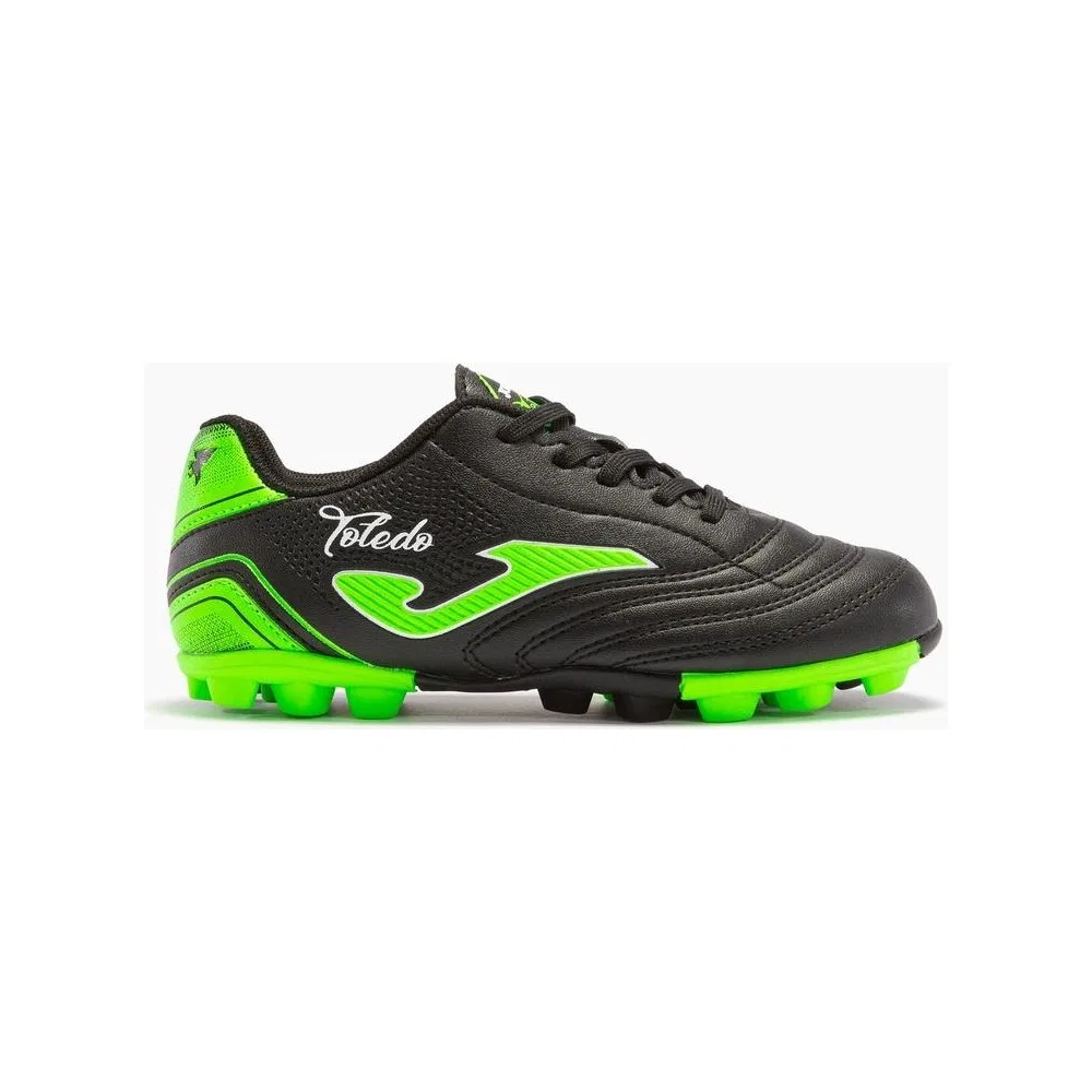 Детские футбольные бутсы для мальчиков Toledo Jr 2301 Hard Ground, Black Joma