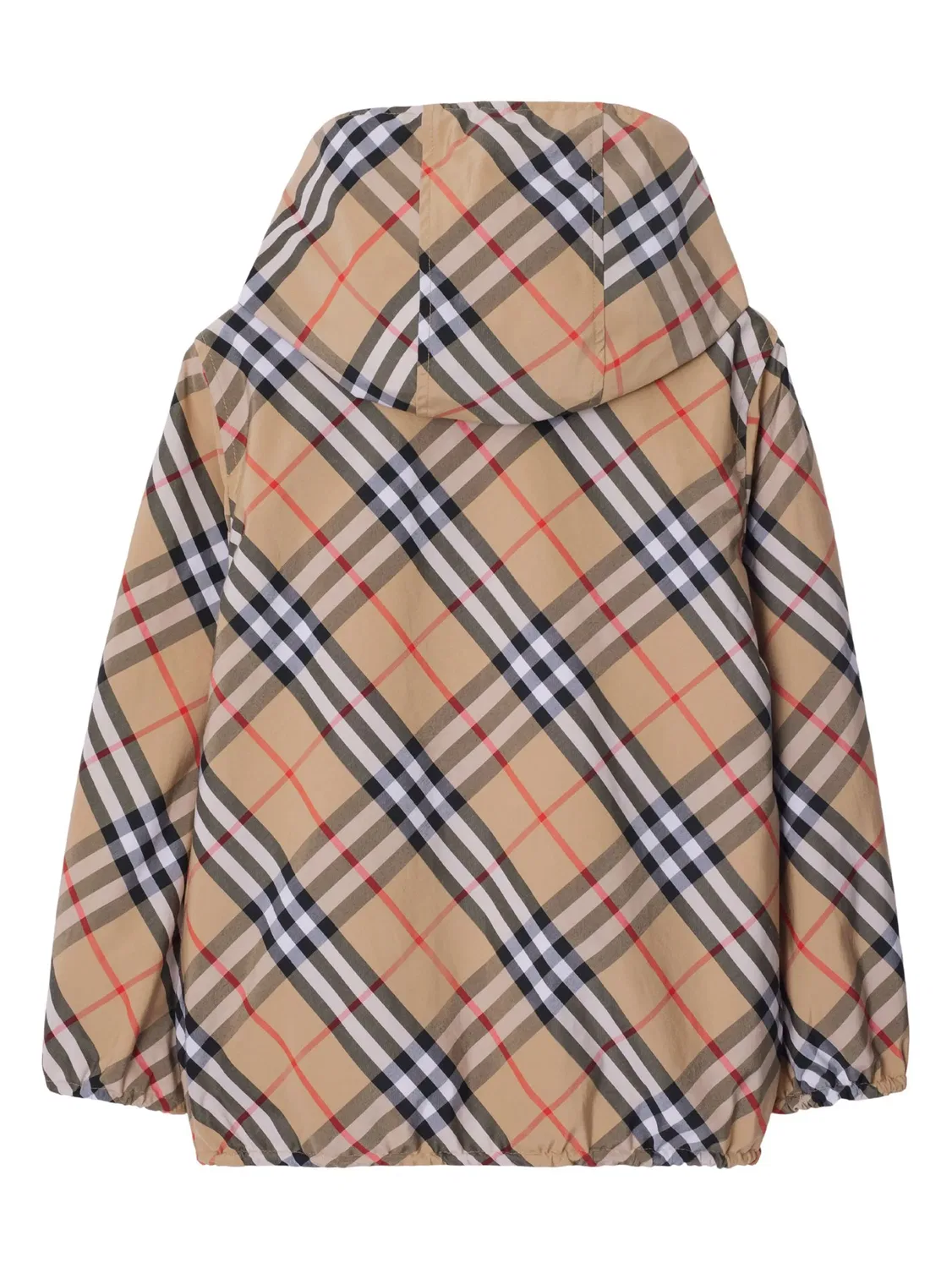 Реверсивная куртка в клетку из хлопка Burberry, песочный бежевый — фото 3