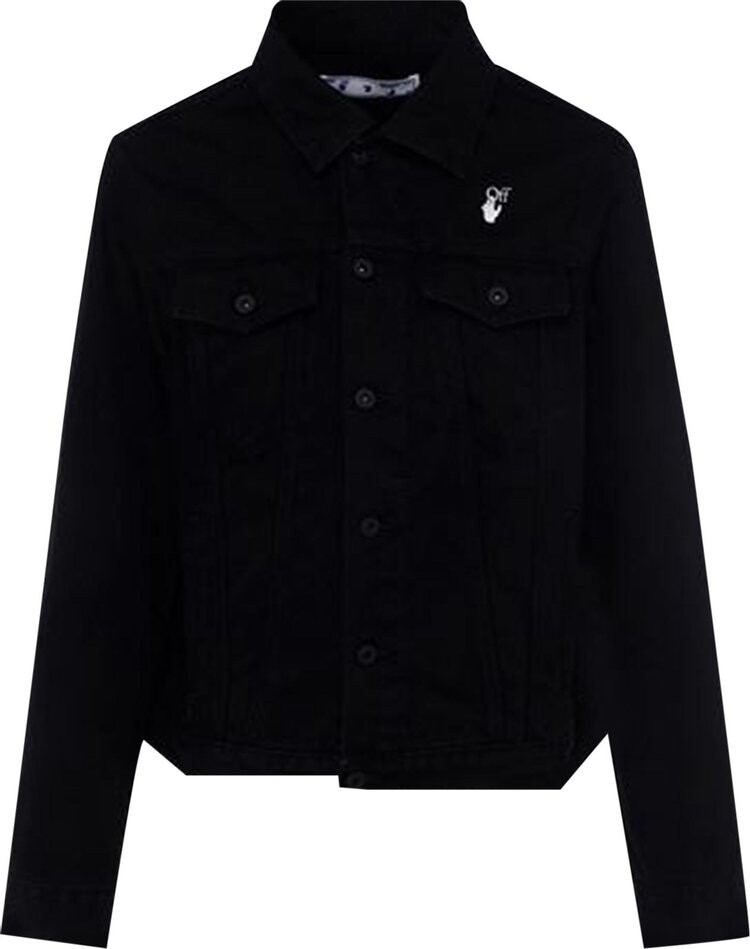 

Куртка Off-White La Gioconda Slim Denim Jacket 'Black/White', черный