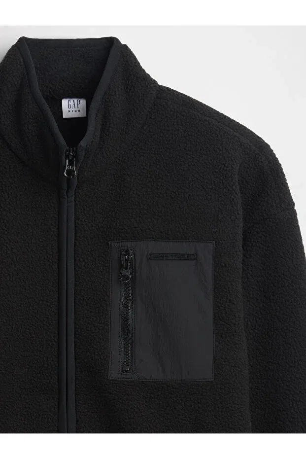 Детская куртка из флиса с принтом Gap, Black-000 — фото 2