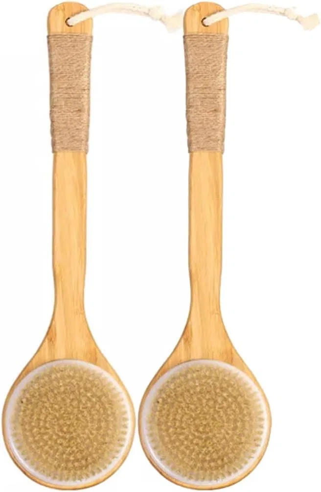 Щетка для душа с длинной ручкой, Beech Wood, 2 шт, 40x11 см, Original Colour Generic