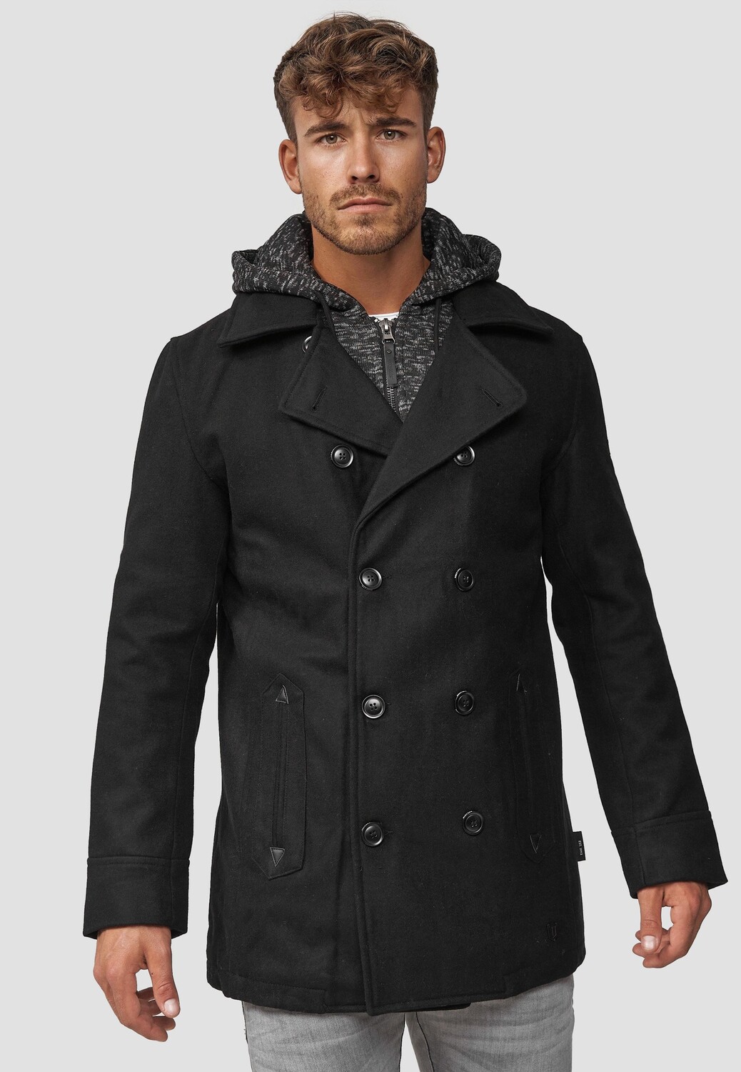 

Пальто короткое Indicode Jeans, черный