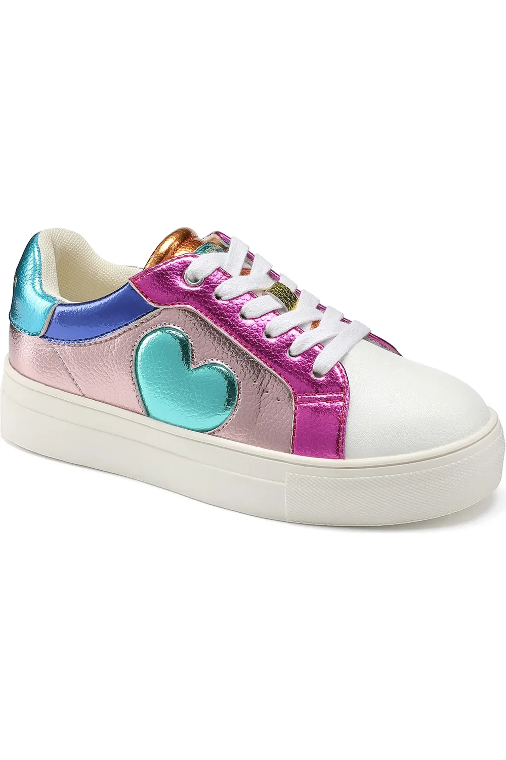 Детские кроссовки с сердцем Mini Luckson Heart Kurt Geiger London, Pink Multi