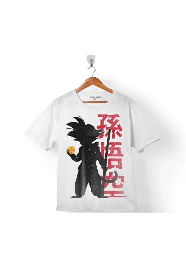 Детская футболка для девочек с принтом Dragon Ball Kendim Seçtim, White