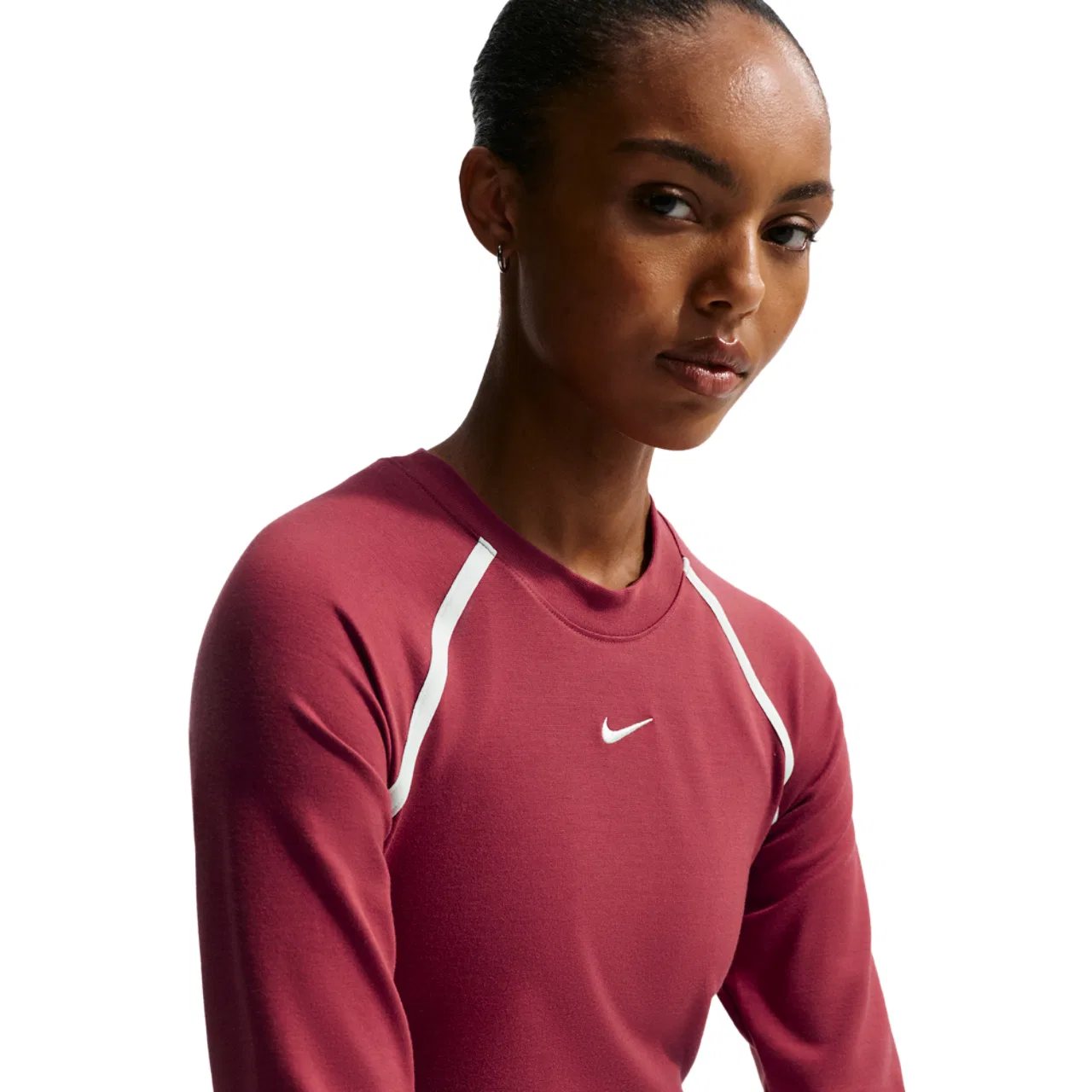 Женский лонгслив-кроп Body Bold NSW Street Nike, цвет Team Crimson/Team Crimson/Chalk