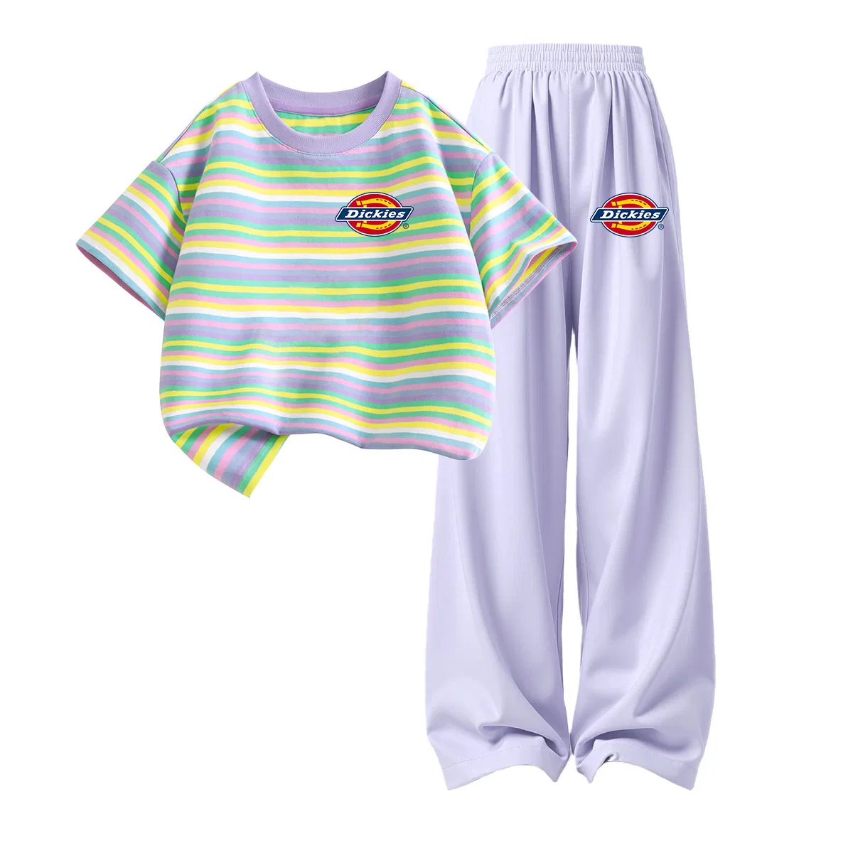 Детский спортивный костюм с круглым вырезом Dickies, Lily of The Valley Purple/Mountain Gray — фото 3