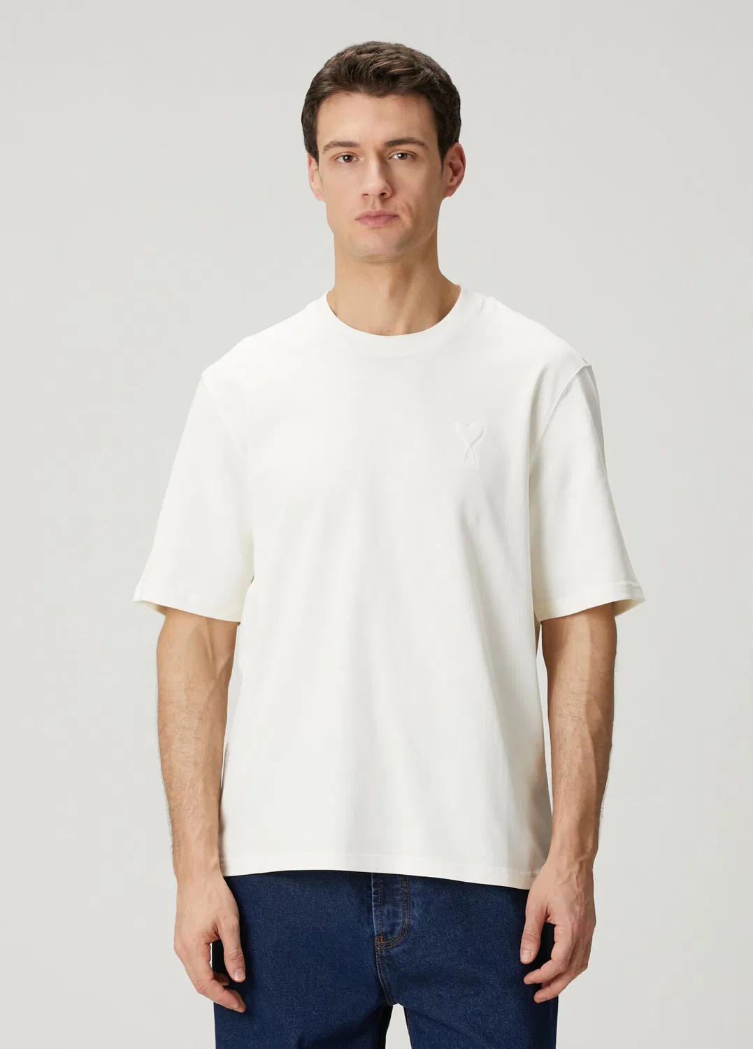 Футболка Boxy Fit Ami Paris, белый