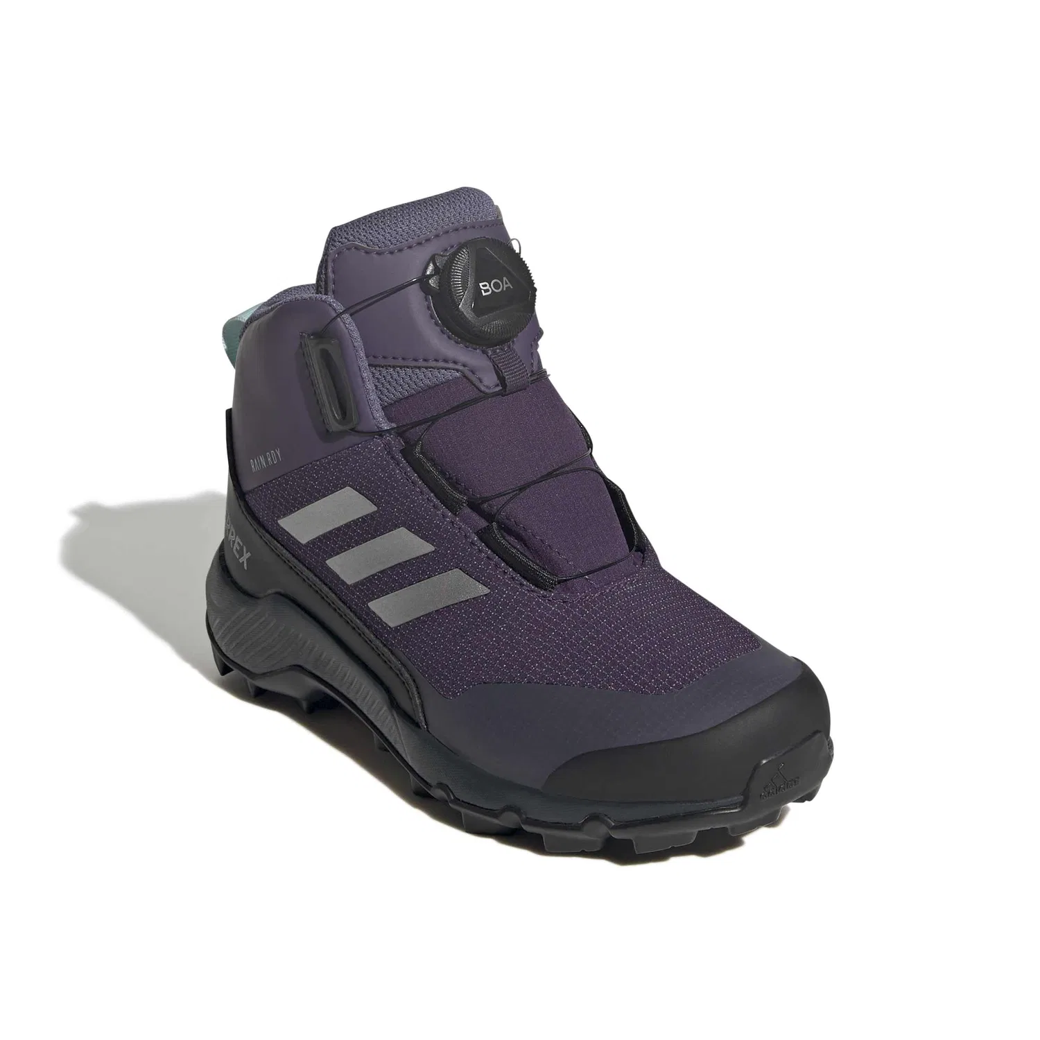 Детские кроссовки для мальчиков с системой BOA Terrex Winter Mid Boa Adidas, Aurora Plum Matte Silver Core Black — фото 3