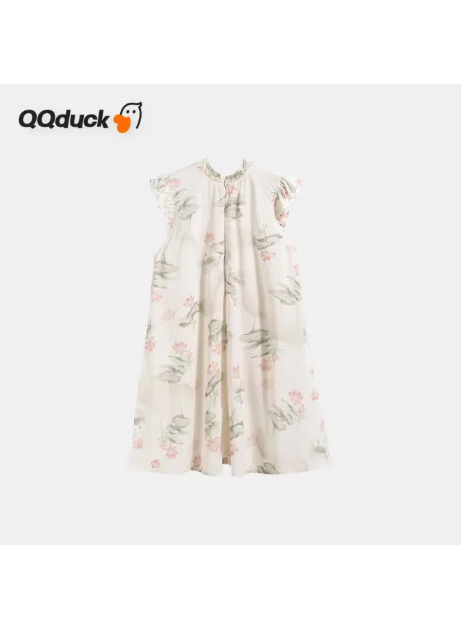 Платье-жилет летнее с принтом лотосового пруда Qq Duck — фото 2