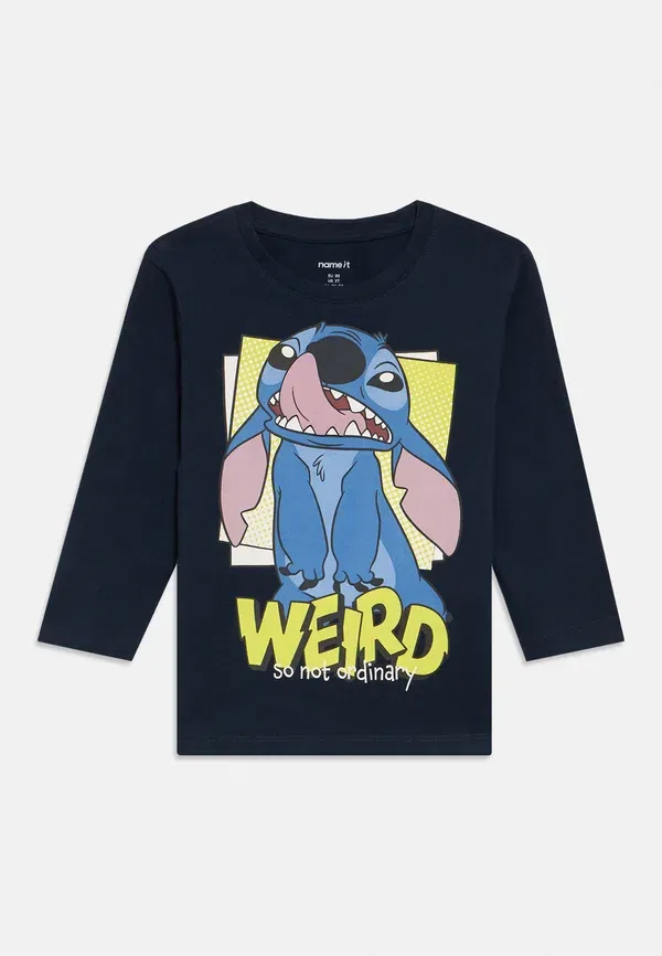 Лонгслив с принтом Disney, Nmmdimitri stitch - long sleeved top, Name It, темно-синий Blazer — фото 3