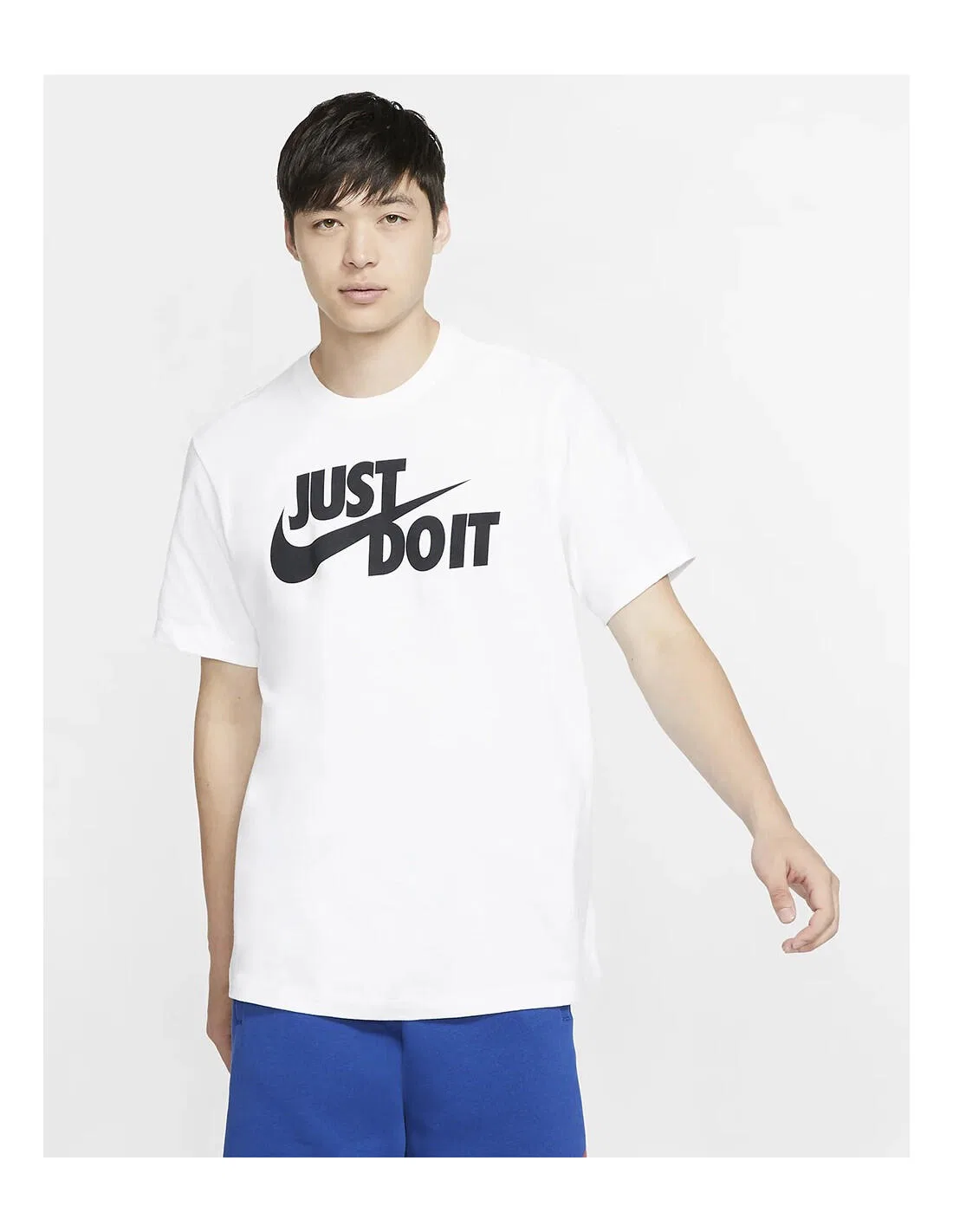 Мужская хлопковая футболка Nike, Regular Fit, White Logo — фото 3