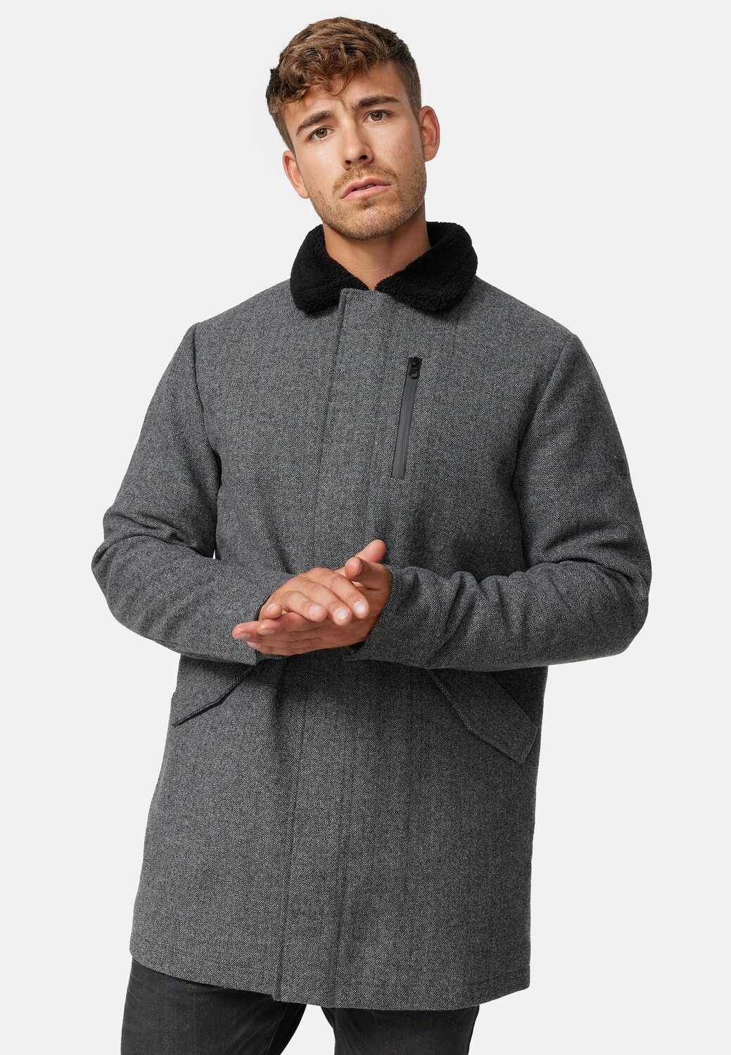 

Пальто короткое Indicode Jeans, серый